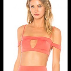 Revolve pink crop top
